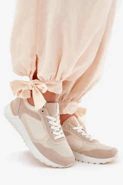 Sale Boto Buty Sportowe Damskie Beżowe Laaksona