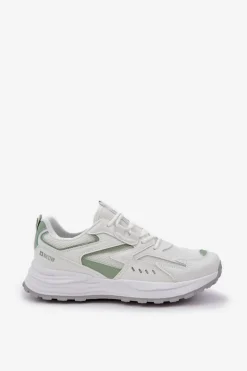 Discount Big Star Shoes Buty Sportowe Damskie Big Star NN274A095 HI-POLY SYSTEM Biało-Zielone Biały