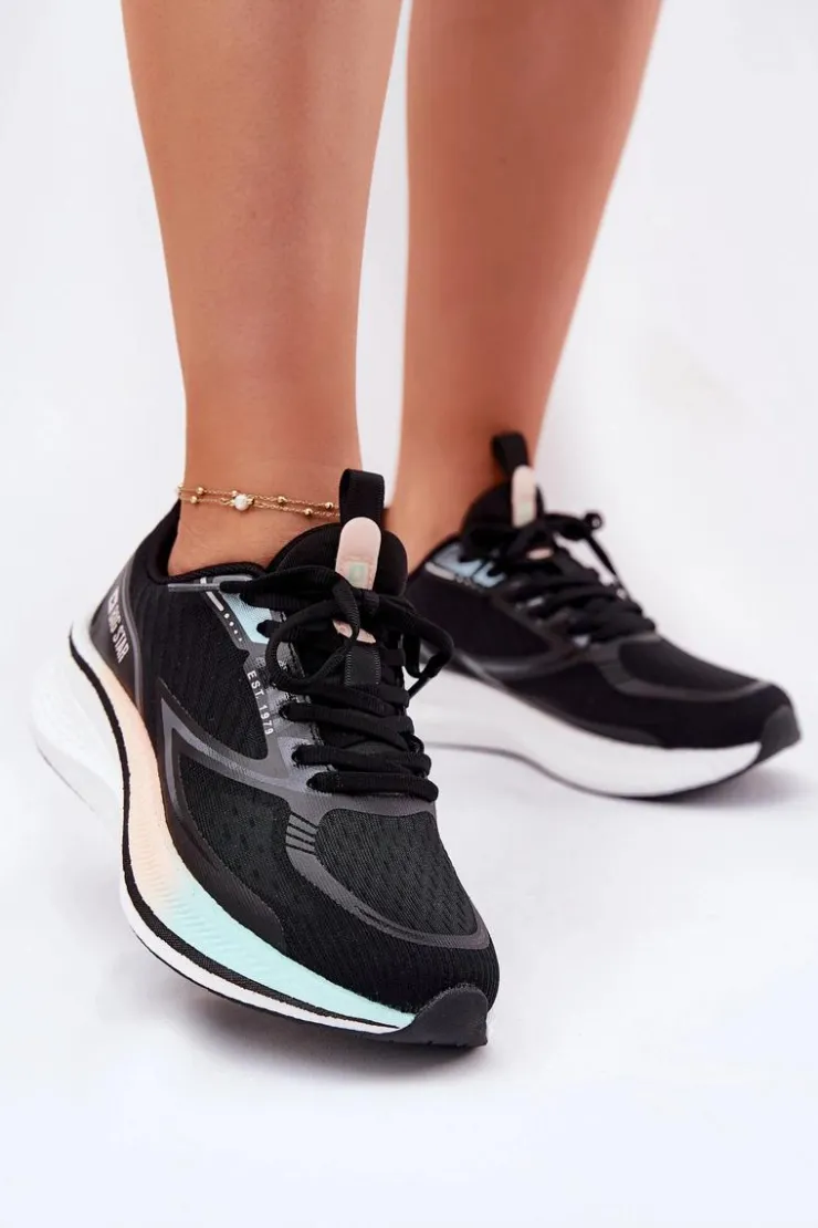 Big Star Shoes Buty Sportowe Big Star|Sneakersy Damskie*Buty Sportowe Damskie Big Star RR274A160 HI-POLY SYSTEM Czarne Czarny