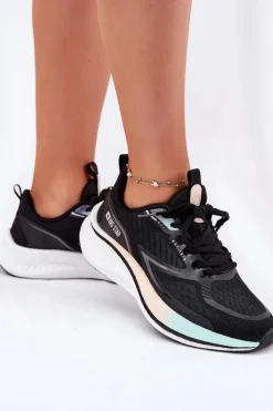 Big Star Shoes Buty Sportowe Big Star|Sneakersy Damskie*Buty Sportowe Damskie Big Star RR274A160 HI-POLY SYSTEM Czarne Czarny