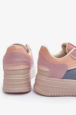 Big Star Shoes Buty Sportowe Big Star|Sneakersy Damskie*Buty Sportowe Damskie Big Star MM274233 Różowo-Beżowe