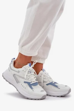 Damskie Big Star Shoes Buty Sportowe Damskie Big Star NN274A094 HI-POLY SYSTEM Biało-Niebieskie