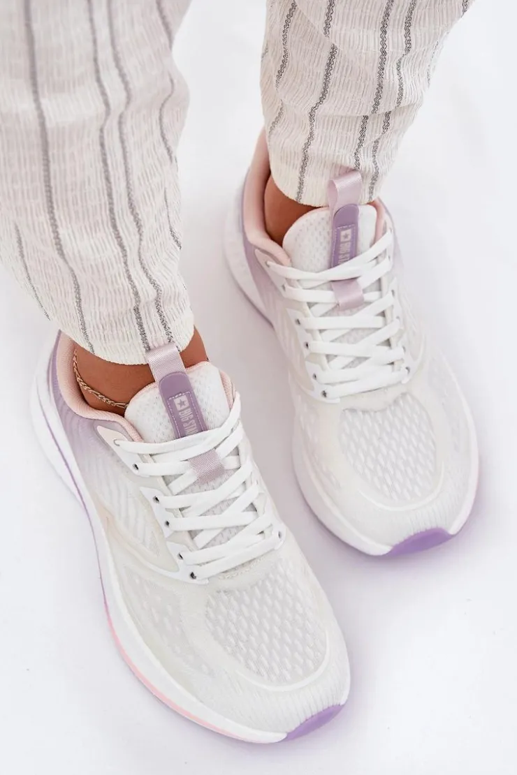 Big Star Shoes Buty Sportowe Big Star|Sneakersy Damskie*Buty Sportowe Damskie Big Star RR274A161 HI-POLY SYSTEM Białe Biały