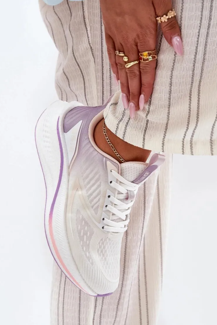 Big Star Shoes Buty Sportowe Big Star|Sneakersy Damskie*Buty Sportowe Damskie Big Star RR274A161 HI-POLY SYSTEM Białe Biały