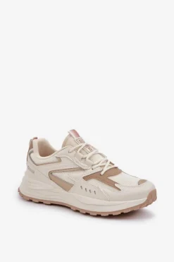 Big Star Shoes Buty Sportowe Big Star|Sneakersy Damskie*Buty Sportowe Damskie Big Star NN274A096 HI-POLY SYSTEM Beżowe Beżowy