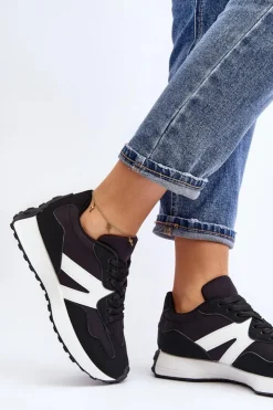 Sale Boto Buty Sportowe Damskie Czarne Chloette