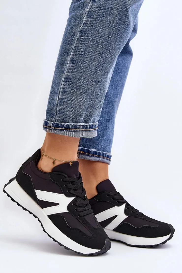 Sale Boto Buty Sportowe Damskie Czarne Chloette