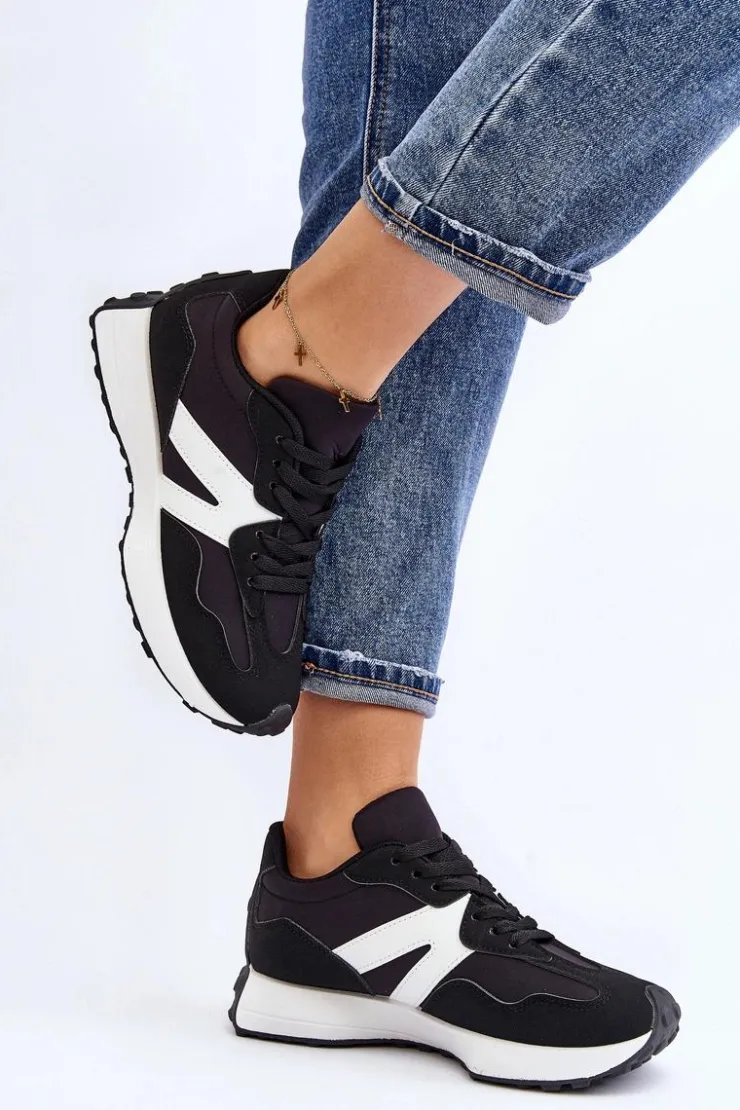 Sale Boto Buty Sportowe Damskie Czarne Chloette