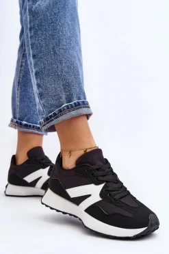 Sale Boto Buty Sportowe Damskie Czarne Chloette