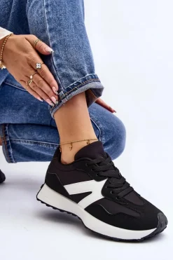 Sale Boto Buty Sportowe Damskie Czarne Chloette