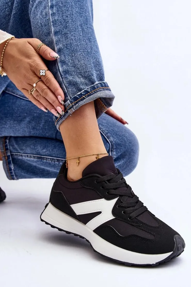 Sale Boto Buty Sportowe Damskie Czarne Chloette