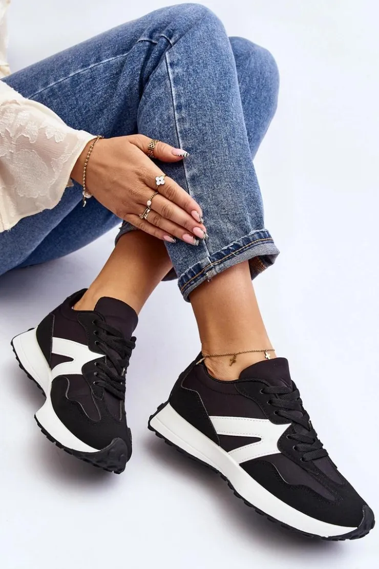 Sale Boto Buty Sportowe Damskie Czarne Chloette