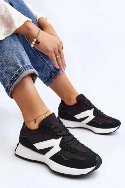 Sale Boto Buty Sportowe Damskie Czarne Chloette