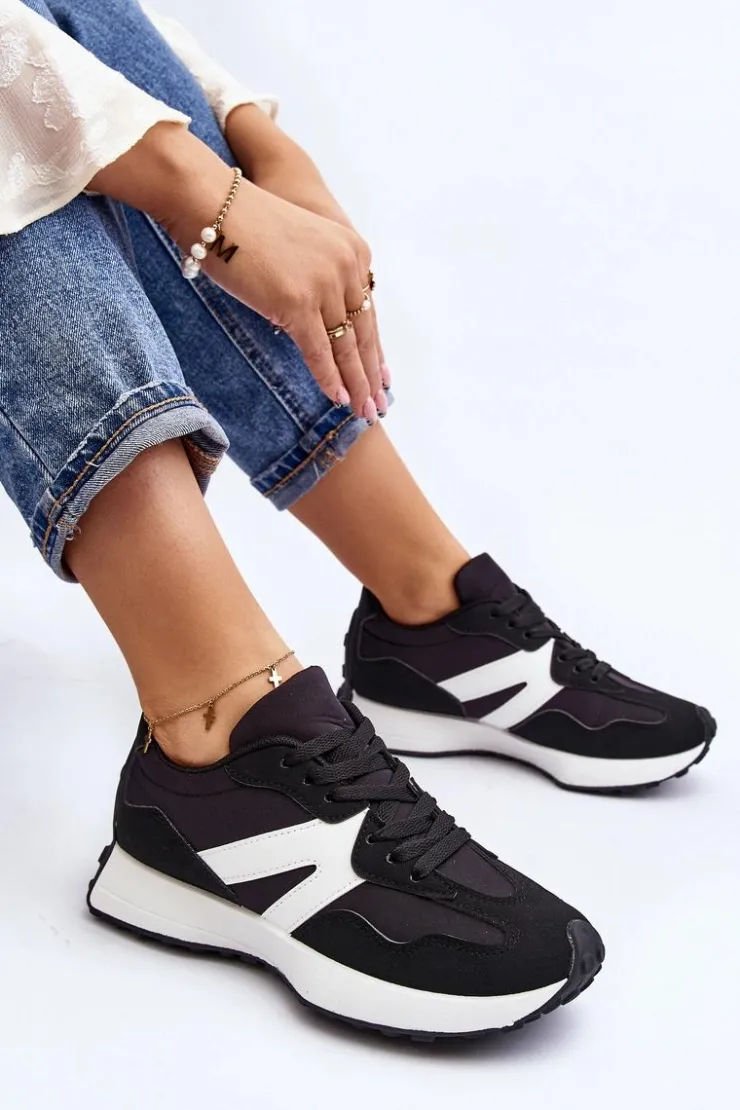 Sale Boto Buty Sportowe Damskie Czarne Chloette