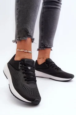 4F Buty Sportowe Na Platformie*Buty Sportowe Damskie RSS2SPOF056 Czarne