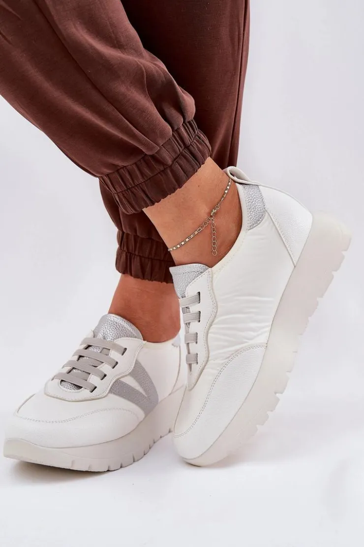 Damskie Buty damskie Vinceza Buty Sportowe Damskie Na Platformie Vinceza 58510 Białe