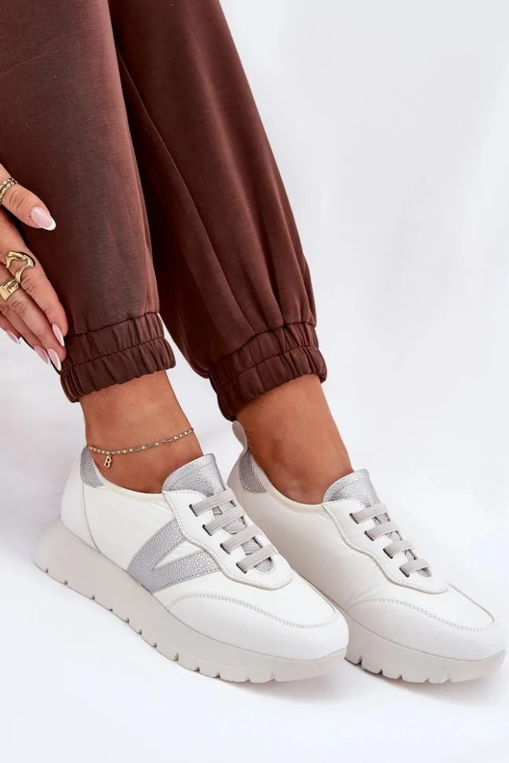 Damskie Buty damskie Vinceza Buty Sportowe Damskie Na Platformie Vinceza 58510 Białe