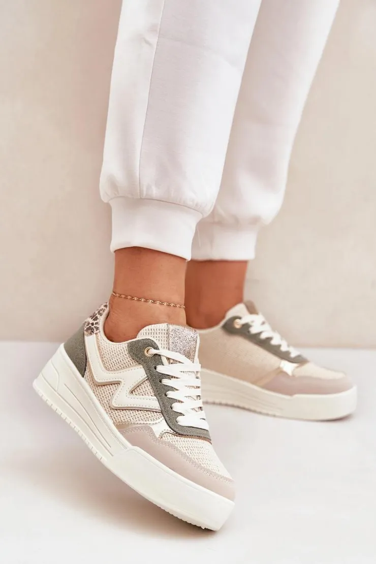 Damskie Boto Buty Sportowe Damskie Na Platformie Panterka Zielone Lorori