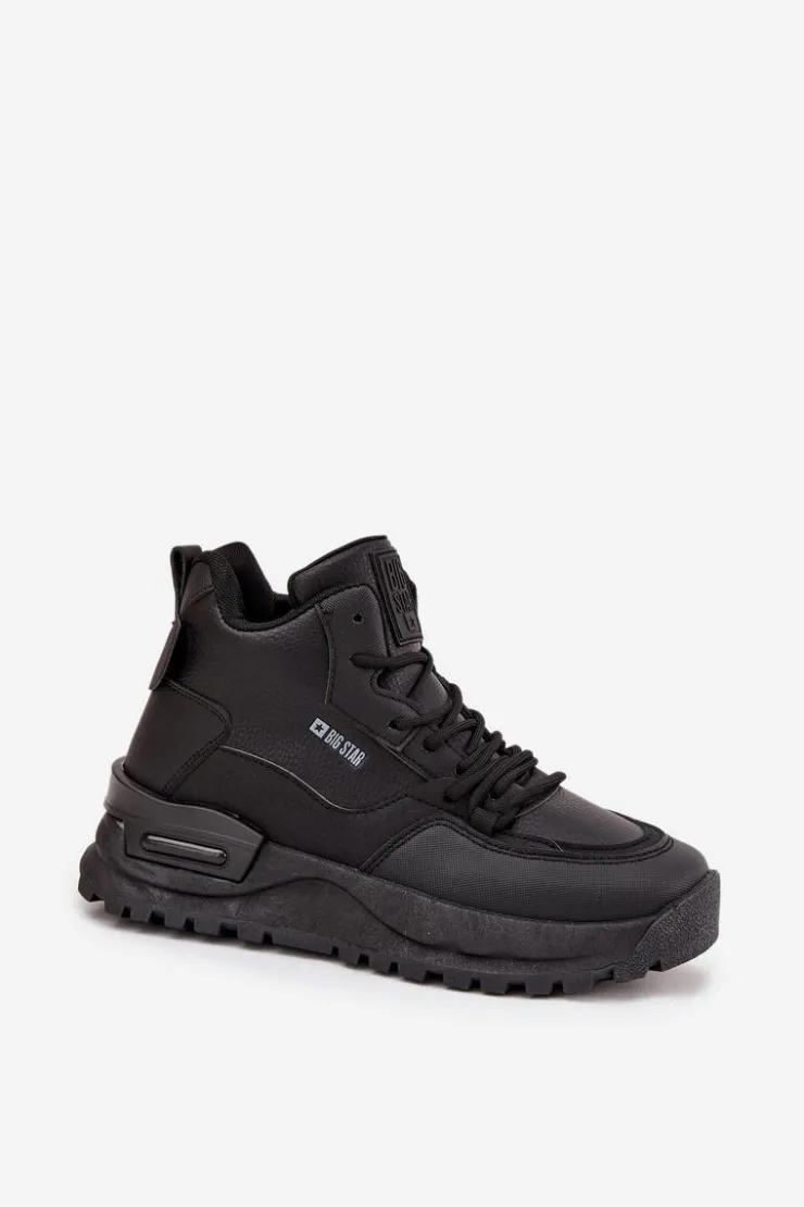 New Big Star Shoes Buty Sportowe Damskie Na Platformie Big Star SS274509 Czarne Czarny