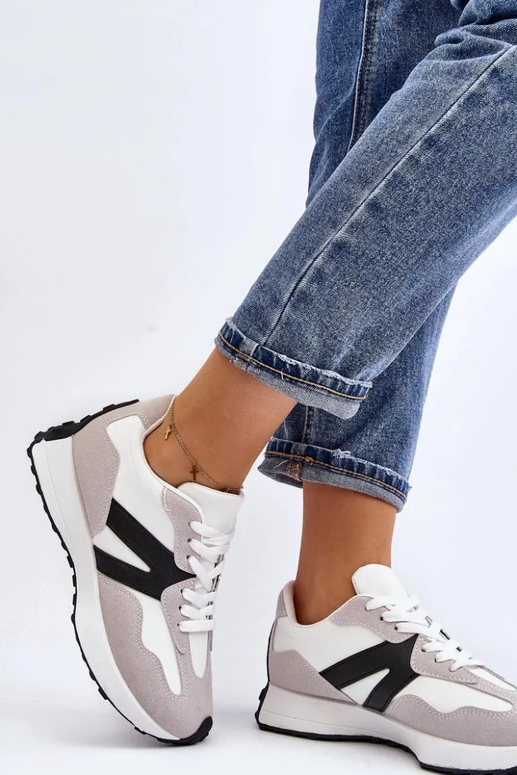 Boto Buty Sportowe Na Platformie|Sneakersy Damskie*Buty Sportowe Damskie Szare Chloette