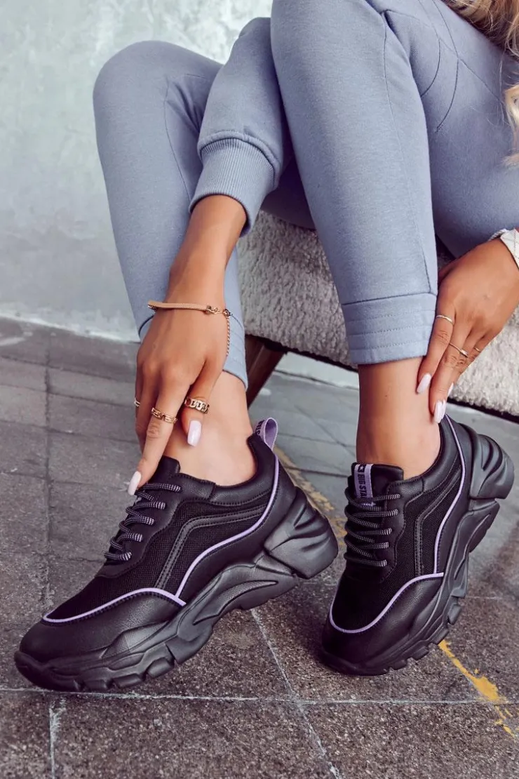 Outlet Big Star Shoes Buty Sportowe Memory Foam Big Star JJ274786 Czarne