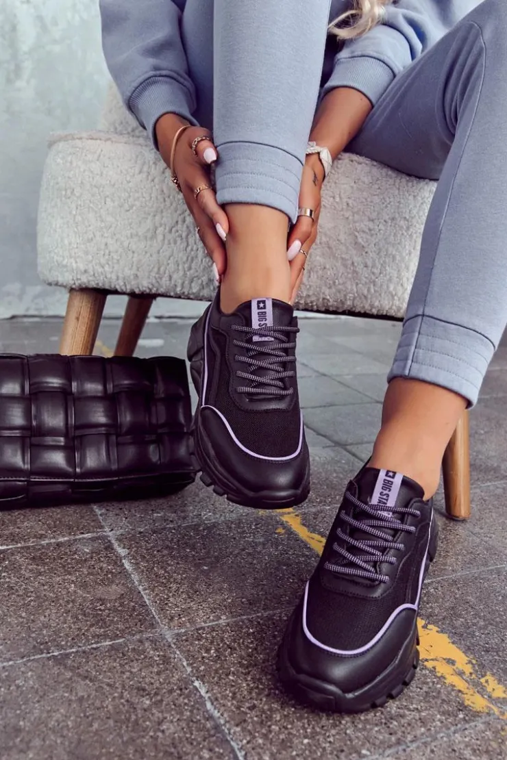 Outlet Big Star Shoes Buty Sportowe Memory Foam Big Star JJ274786 Czarne