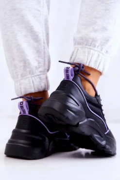 Outlet Big Star Shoes Buty Sportowe Memory Foam Big Star JJ274786 Czarne