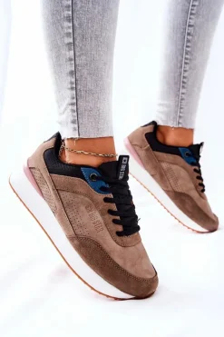 Best Big Star Shoes Buty Sportowe Memory Foam Big Star II274407 Brązowo-Czarne