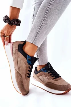 Best Big Star Shoes Buty Sportowe Memory Foam Big Star II274407 Brązowo-Czarne