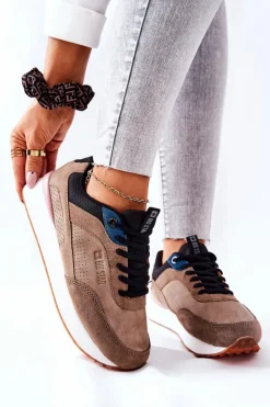 Best Big Star Shoes Buty Sportowe Memory Foam Big Star II274407 Brązowo-Czarne