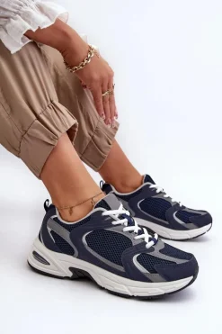 Boto Sneakersy Damskie*Buty Sportowe Sneakersy Damskie Granatowe Kildia