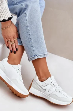 Boto Buty Sportowe Sneakersy Damskie Białe Britma