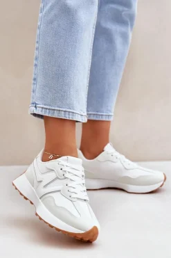 Boto Buty Sportowe Sneakersy Damskie Białe Britma