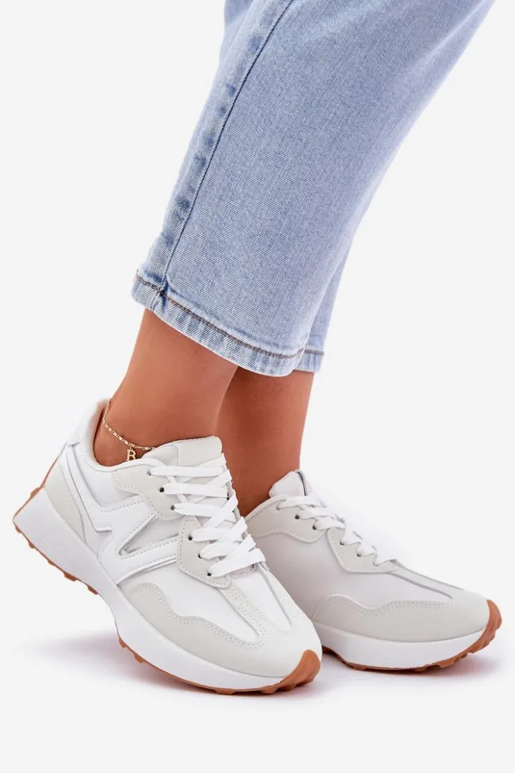 Boto Buty Sportowe Sneakersy Damskie Białe Britma