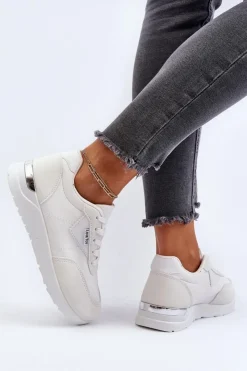 Boto Sneakersy Damskie*Buty Sportowe Sneakersy Damskie Białe Vovella Biały