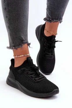 Hot 4F Buty Sportowe Sneakersy Damskie RSS2LOWF055 Czarne