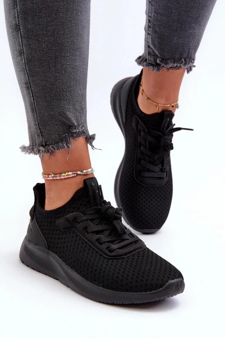 Hot 4F Buty Sportowe Sneakersy Damskie RSS2LOWF055 Czarne