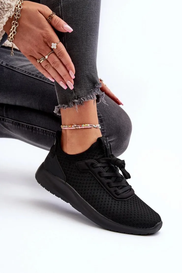 Hot 4F Buty Sportowe Sneakersy Damskie RSS2LOWF055 Czarne