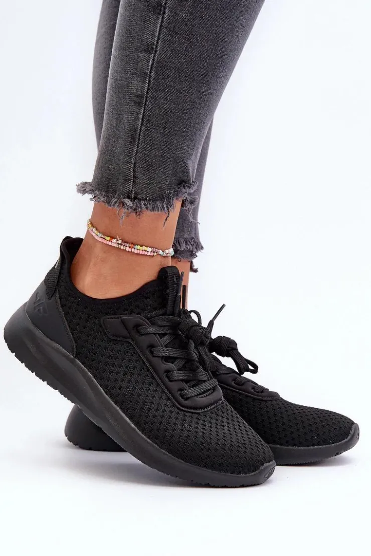 Hot 4F Buty Sportowe Sneakersy Damskie RSS2LOWF055 Czarne