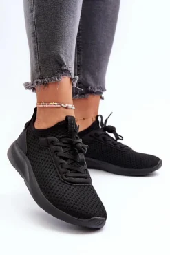 Hot 4F Buty Sportowe Sneakersy Damskie RSS2LOWF055 Czarne