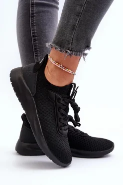 Hot 4F Buty Sportowe Sneakersy Damskie RSS2LOWF055 Czarne