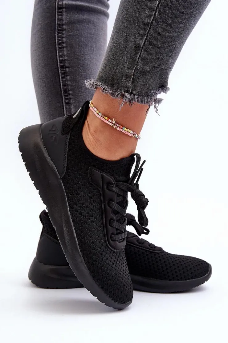 Hot 4F Buty Sportowe Sneakersy Damskie RSS2LOWF055 Czarne