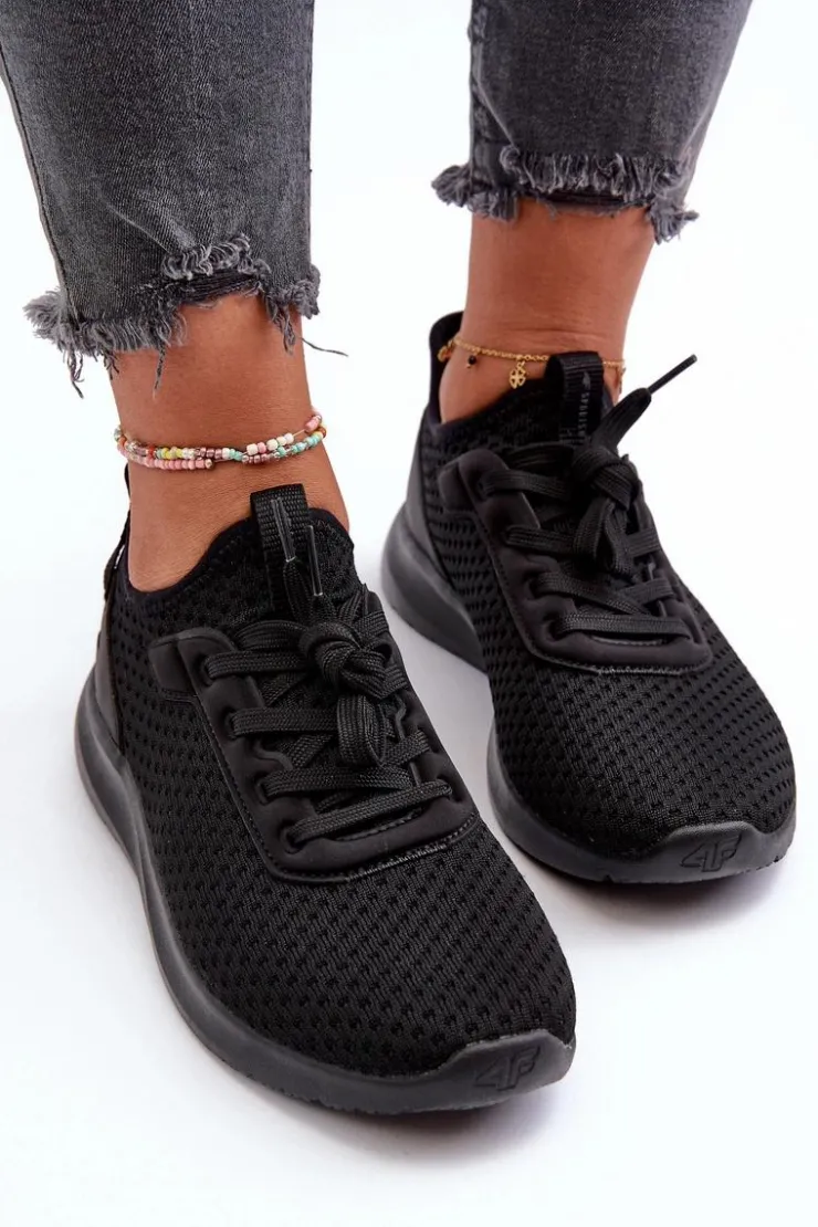 Hot 4F Buty Sportowe Sneakersy Damskie RSS2LOWF055 Czarne