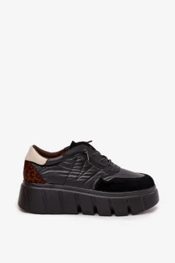 Damskie Buty damskie Vinceza Buty Sportowe Sneakersy Damskie Na Platformie Vinceza 58565 Czarne