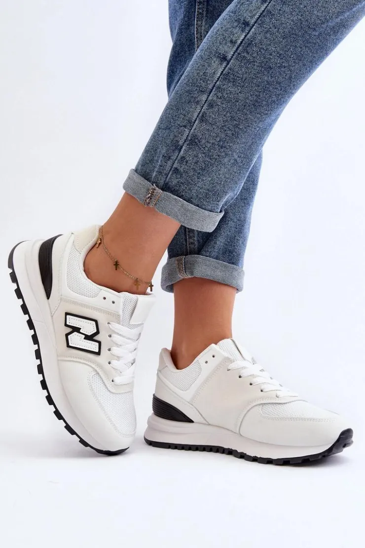 Damskie Boto Buty Sportowe Sneakersy Damskie Białe Alettesa