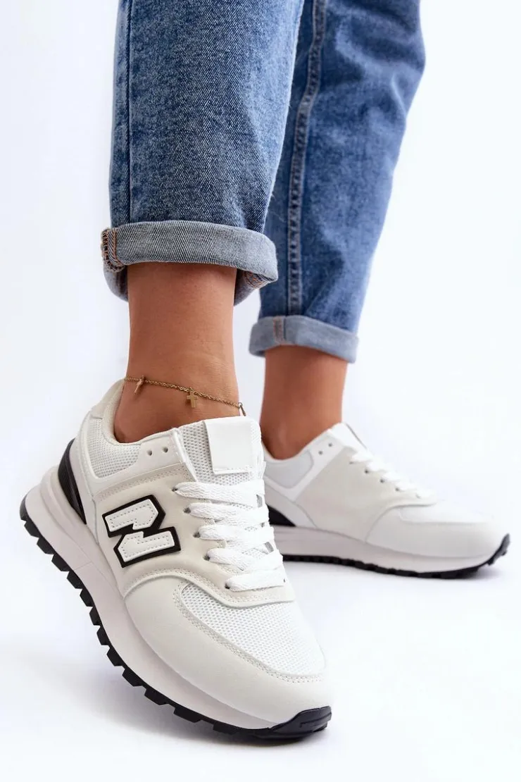 Damskie Boto Buty Sportowe Sneakersy Damskie Białe Alettesa