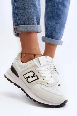 Damskie Boto Buty Sportowe Sneakersy Damskie Białe Alettesa