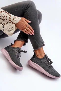 Online 4F Buty Sportowe Sneakersy Damskie RSS2LOWF055 Ciemnoszare