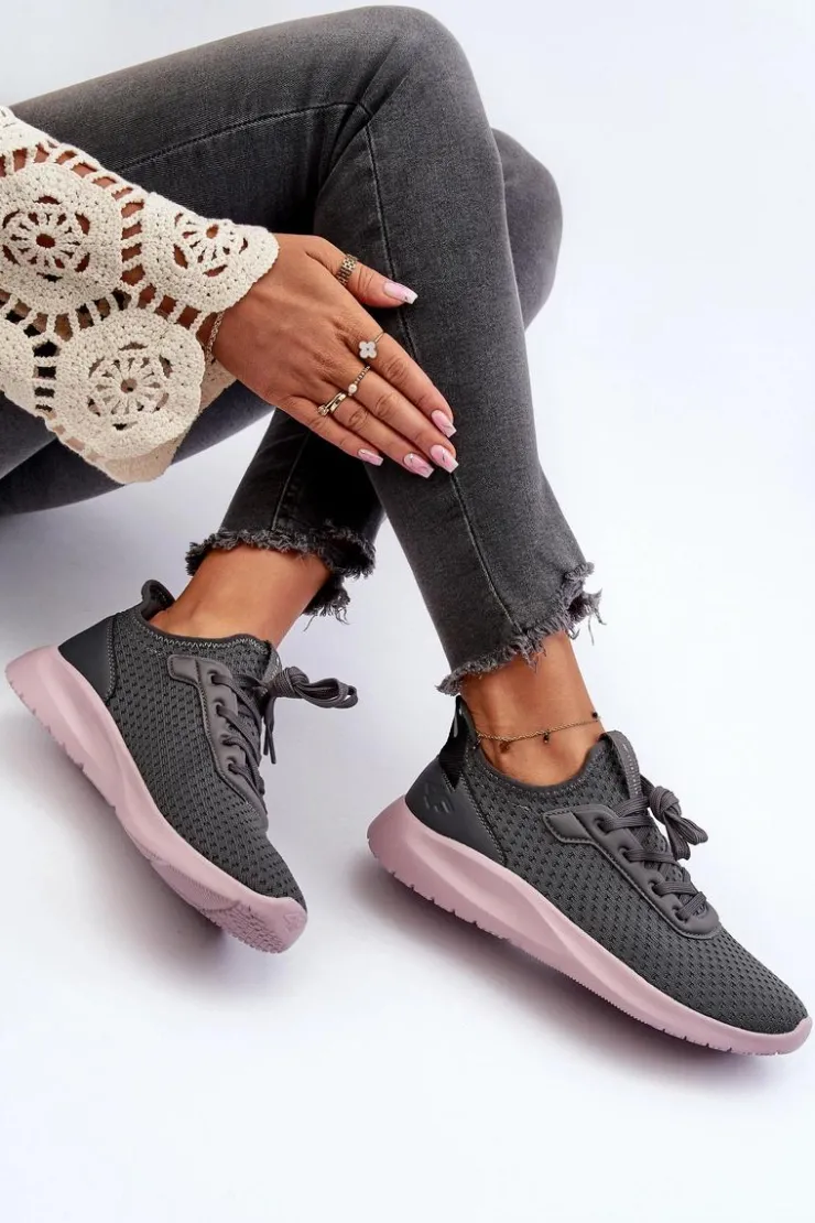 Online 4F Buty Sportowe Sneakersy Damskie RSS2LOWF055 Ciemnoszare