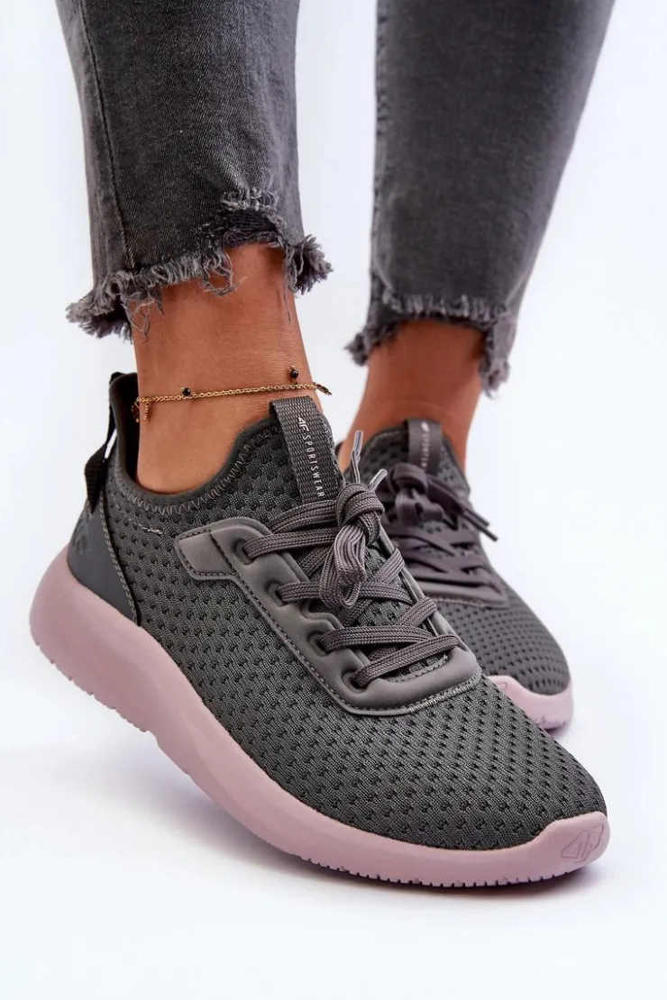 Online 4F Buty Sportowe Sneakersy Damskie RSS2LOWF055 Ciemnoszare